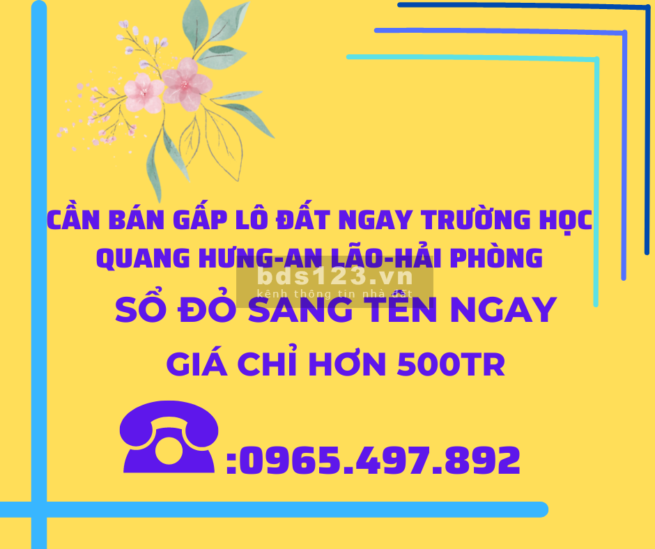 Bán đất sổ đỏ chính chủ sang tên ngay tại An Lão, Hải Phòng