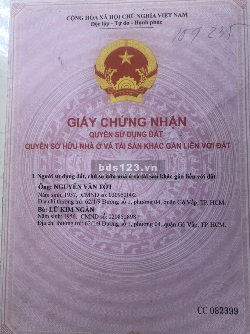 Bán nhà hẻm xe 3 gác số 79 Bùi Quang Là p12 Gò Vấp