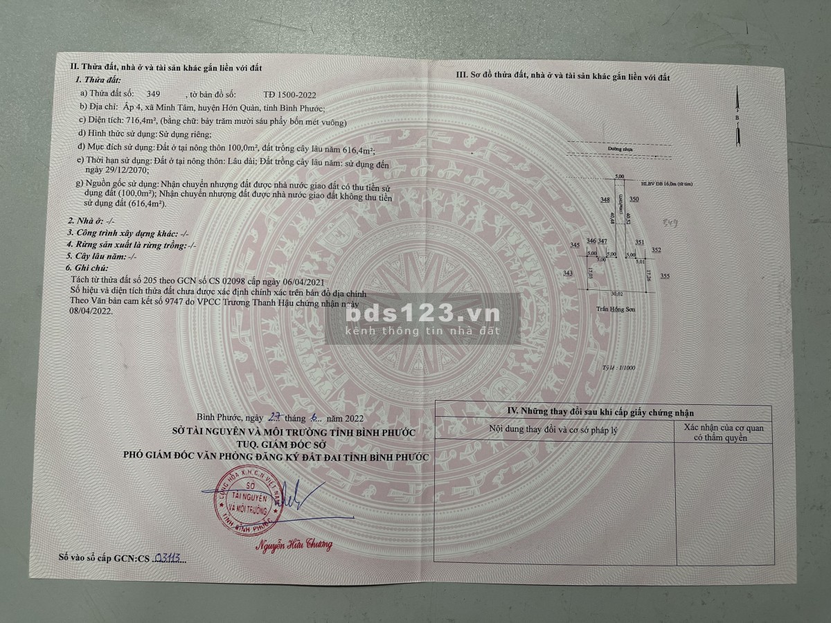 Bán gấp đất ở Minh Tâm Bình Phước liên hệ 0904392324