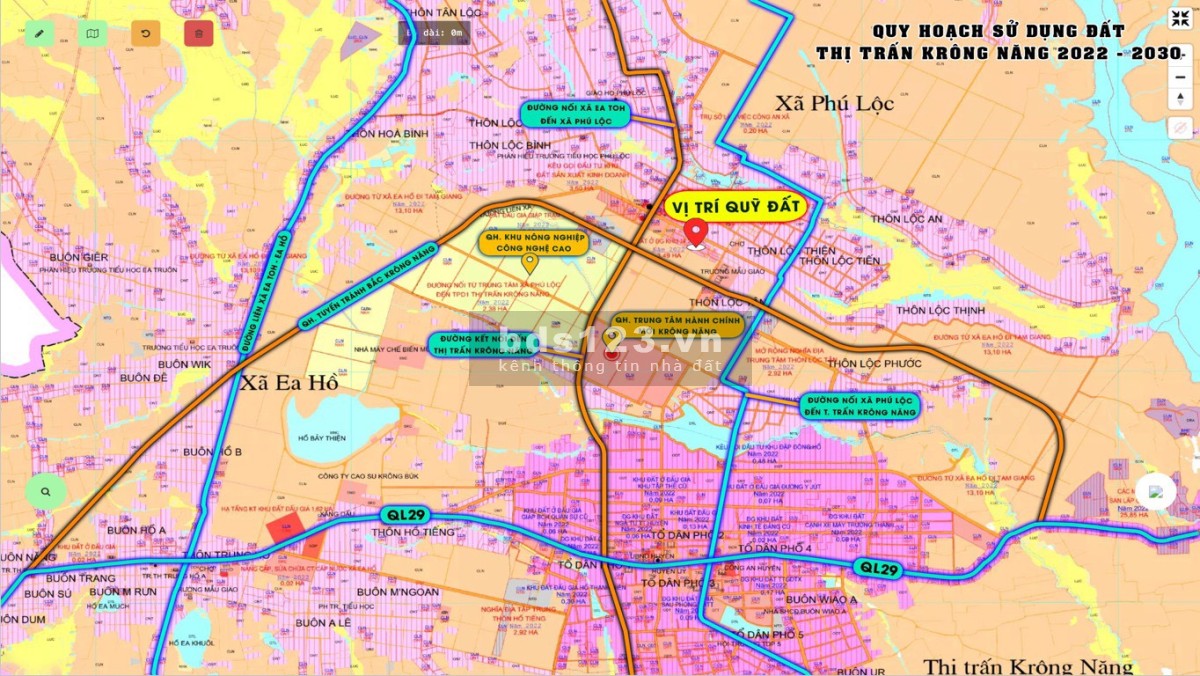 Đầu tư đón đầu trung tâm hành chính huyện mới Krông Năng với đất nền KDC Phú Lộc.