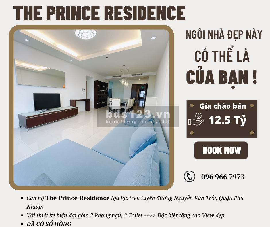 Căn hộ The Prince 3PN/ diện tích 152m2 Nguyễn Văn Trỗi 12.5 tỷ