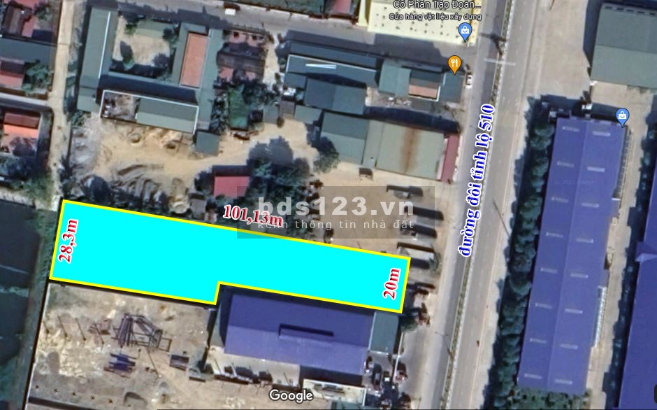 Chuyển nhượng khu đất thương mại dịch vụ mặt đường tỉnh lộ 510 xã Hoằng Đồng - Hoằng Hoá
