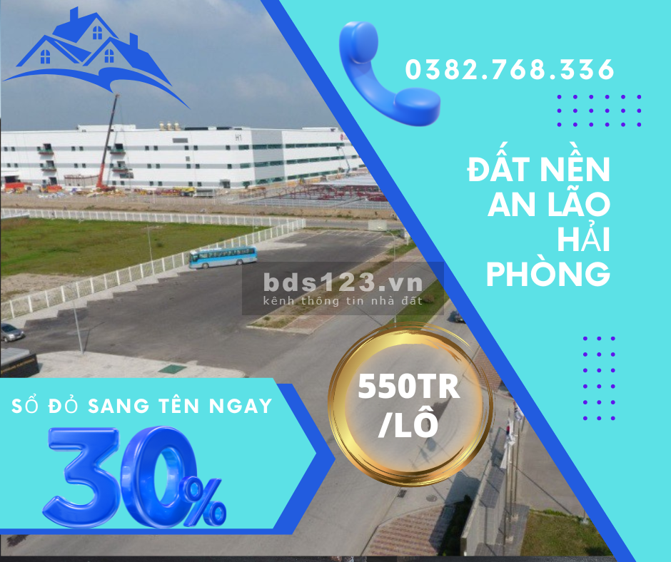 Bán lô đất 3 mặt thoáng sổ đỏ sang tên ngay tại An Lão Hải Phòng