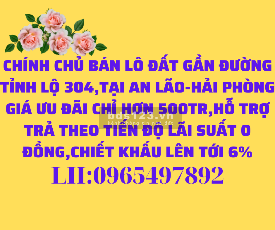 Bán lô đất 3 mặt thoáng sổ đỏ sang tên ngay tại An Lão Hải Phòng