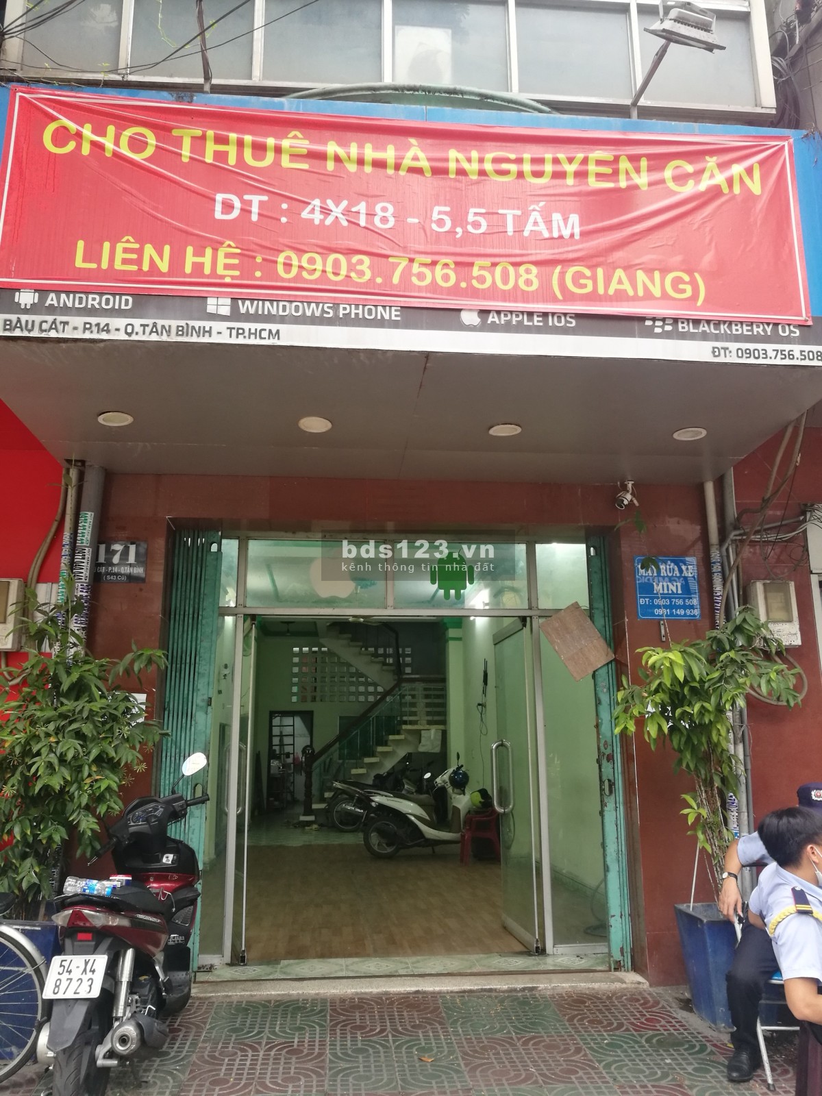 Chính chủ cần cho thuê nhà mặt tiền Bàu Cát, Quân Tân Bình, miễn trung gian