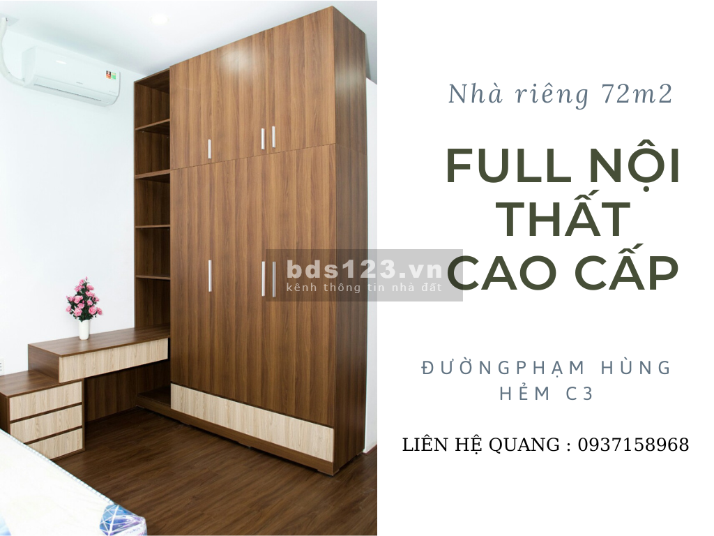 Cho thuê nhà 4x18 Full nội thất cao cấp, hẻm xe hơi đường PHẠM HÙNG Q8