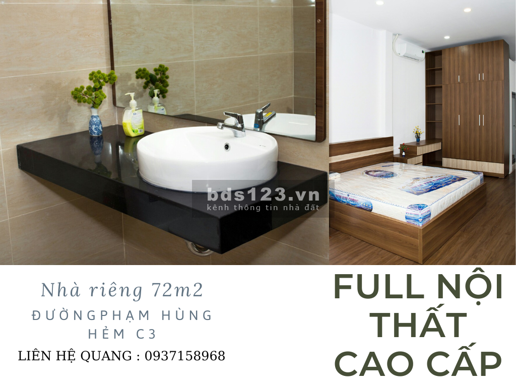 Cho thuê nhà 4x18 Full nội thất cao cấp, hẻm xe hơi đường PHẠM HÙNG Q8