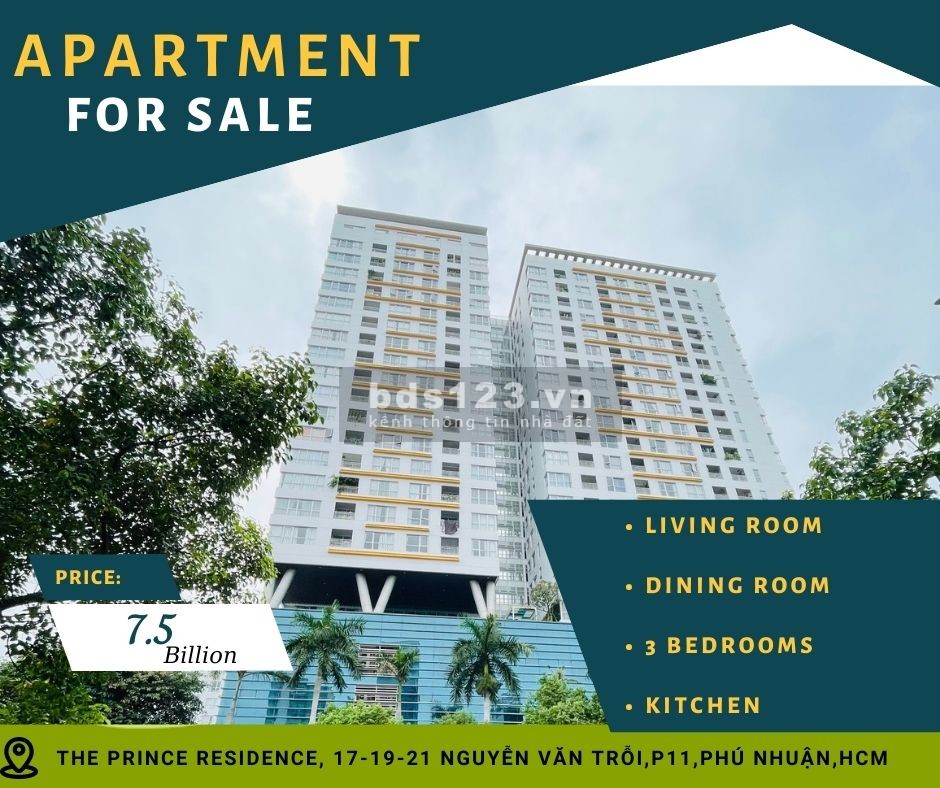 Chính chủ cần bán 3PN chung cư The Prince Residence, full NT giá 7.3 tỷ