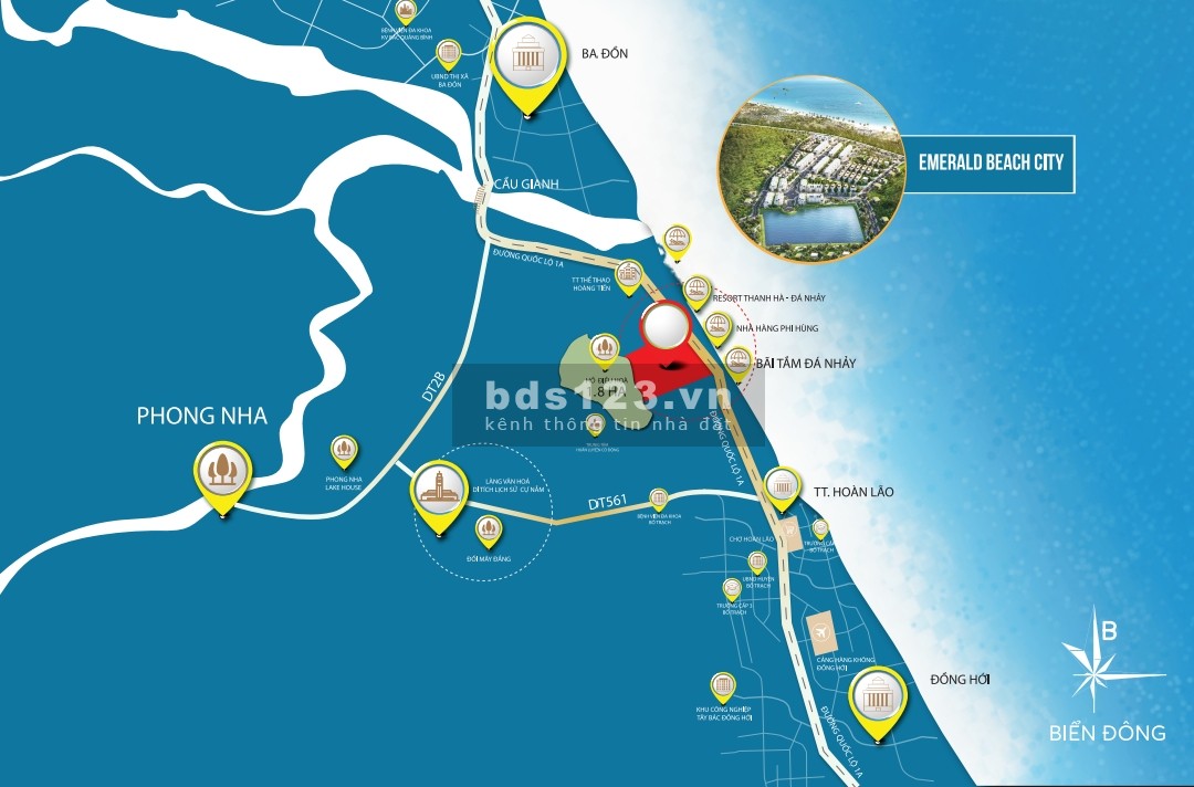 Còn 3 suất ngoại giao cuối cùng dự án Emerald Beach City đất nền ngay tại biển Đá Nhảy, Quảng Bình
