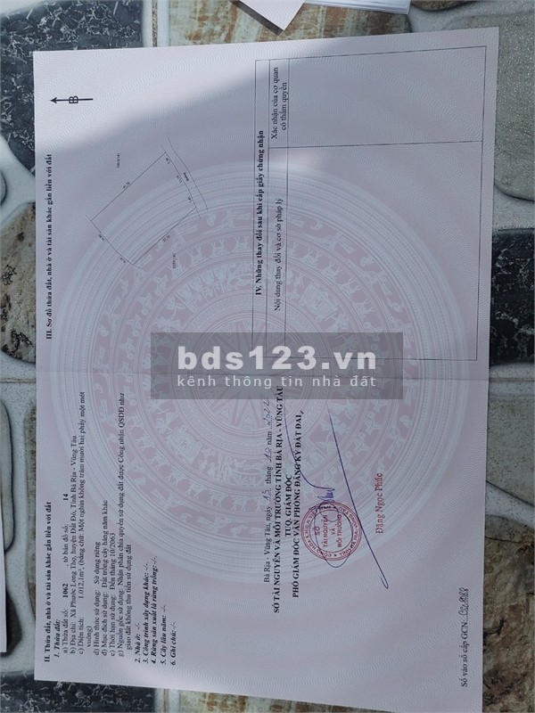 Chính chủ bán đất vườn Đất Đỏ, BRVT, 1012m2 ngang 26m, đường ô tô, sổ sẵn, MB cho vay
