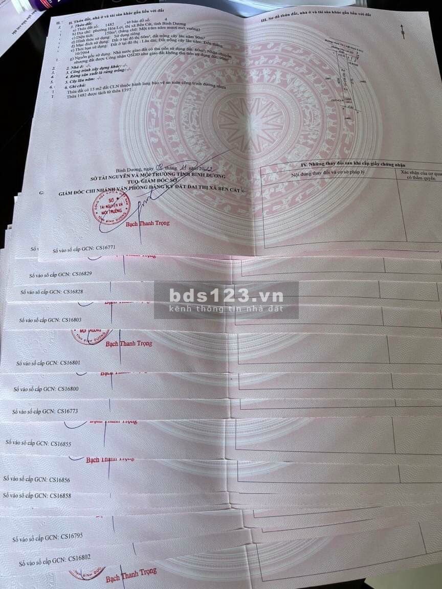Hòa Lợi Bến Cát em còn vài lô đất mặt tiền đường nhựa rẻ hơn thị trường 300tr