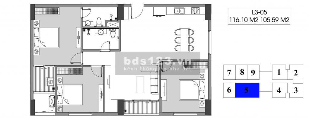 Sở hữu căn hộ 3PN 107m2 Le Grand Jardin cạnh Vinhomes Riverside, CK tới 6%, HTLS 0%