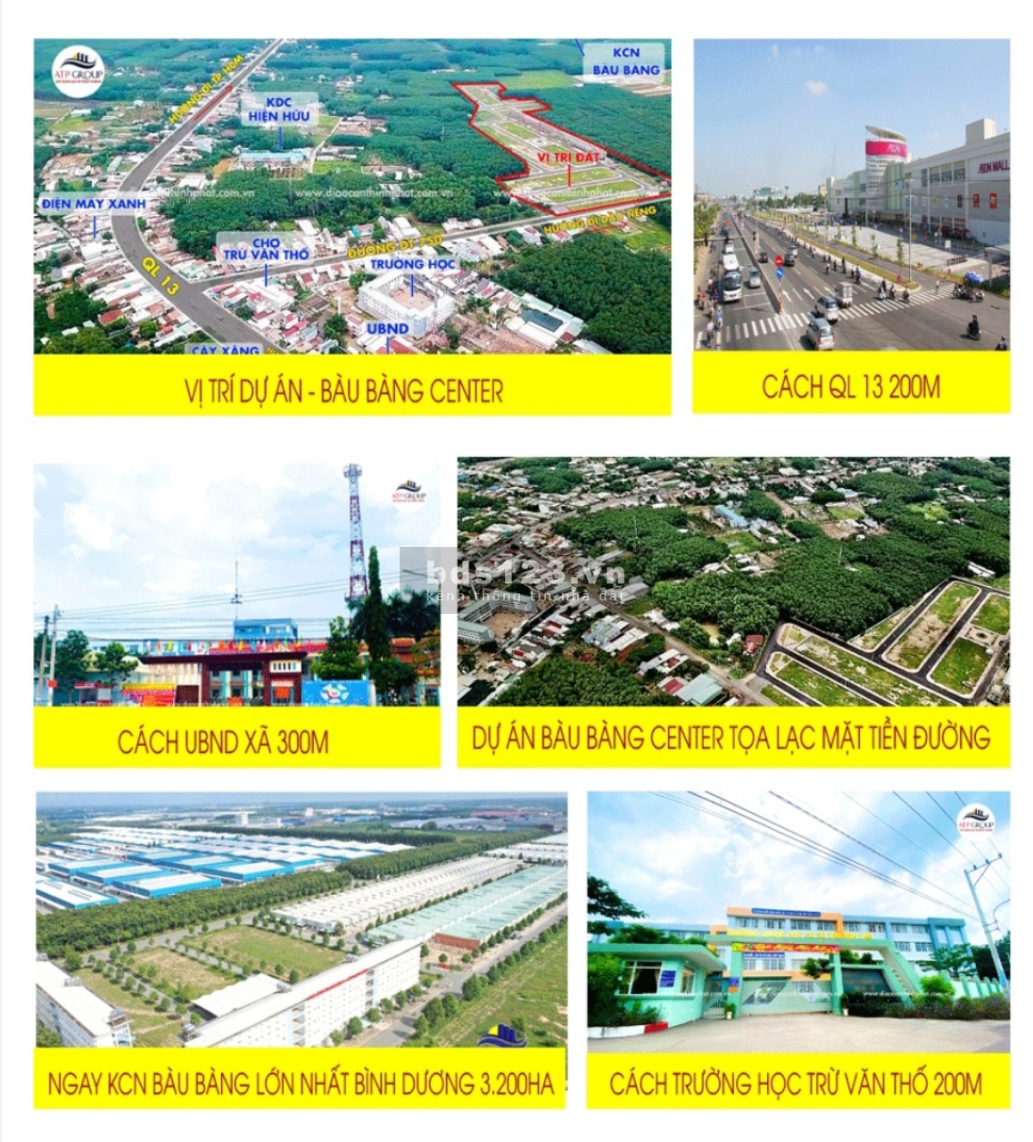 Bán đất Bàu Bàng Bình Dương 60m2 Sổ hồng thổ cư chính chủ Gía 650 triệu