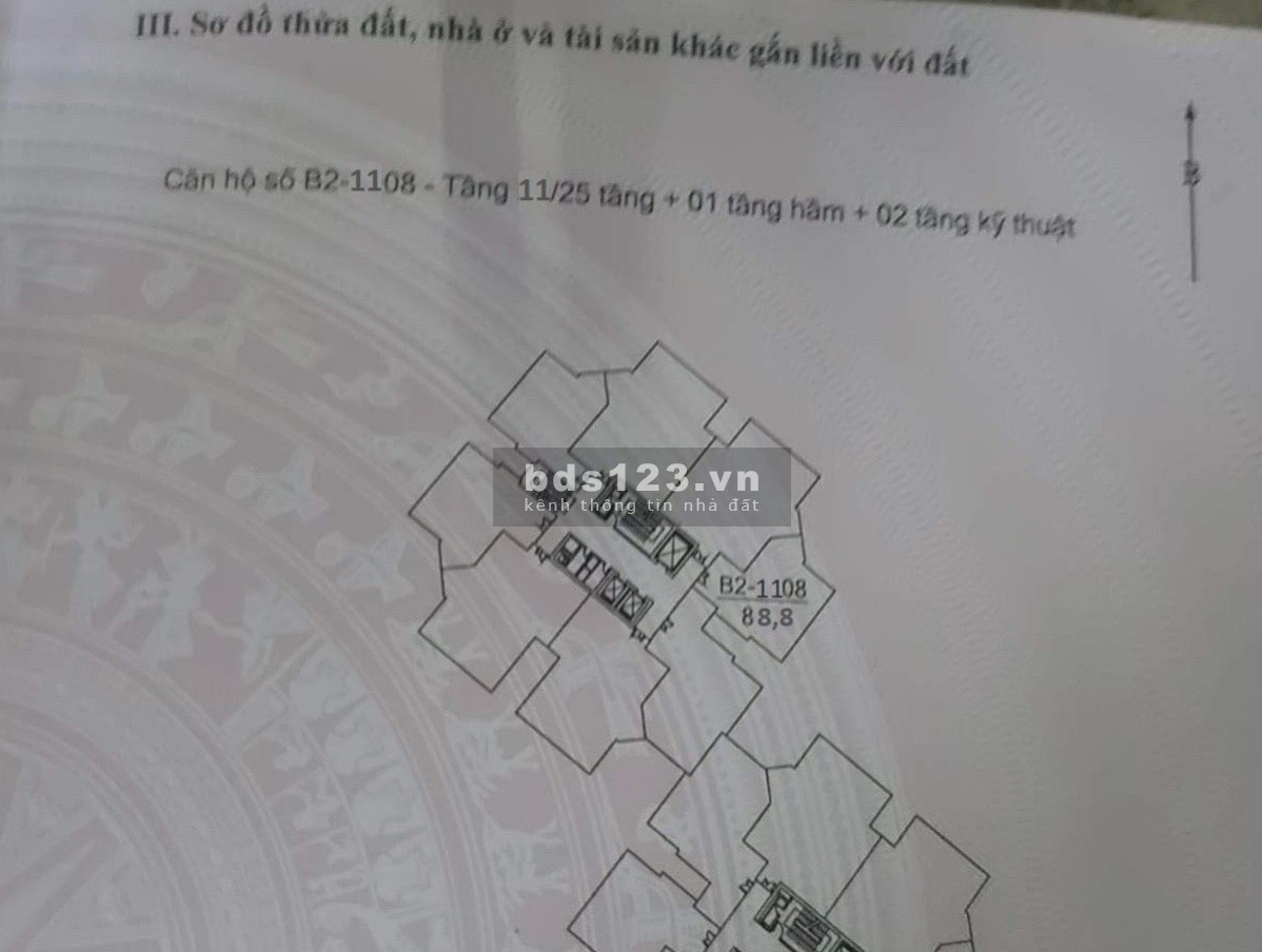 Chính chủ cần bán căn B2 - 1108 chung cư Tecco Garden lh 0968953999