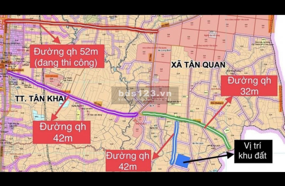 Bán gấp lô đất tại Tân Quan, Hớn Quản, giá thương lượng