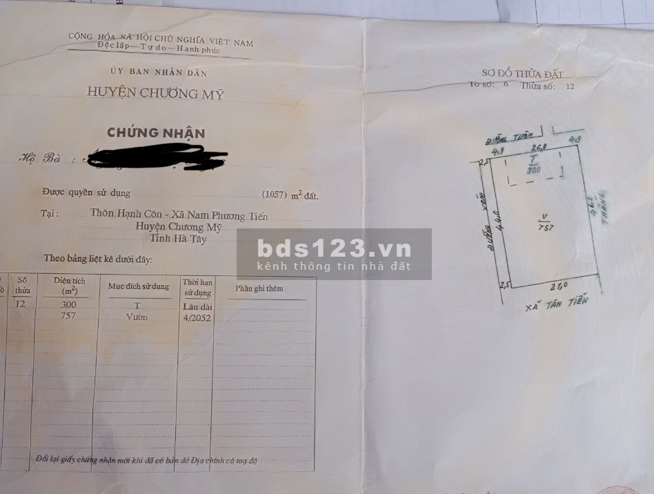 Bán đất Chương Mỹ Hà Nội lô góc 2 mặt tiền đường liên thông kinh doanh giá 5 triệu/m2