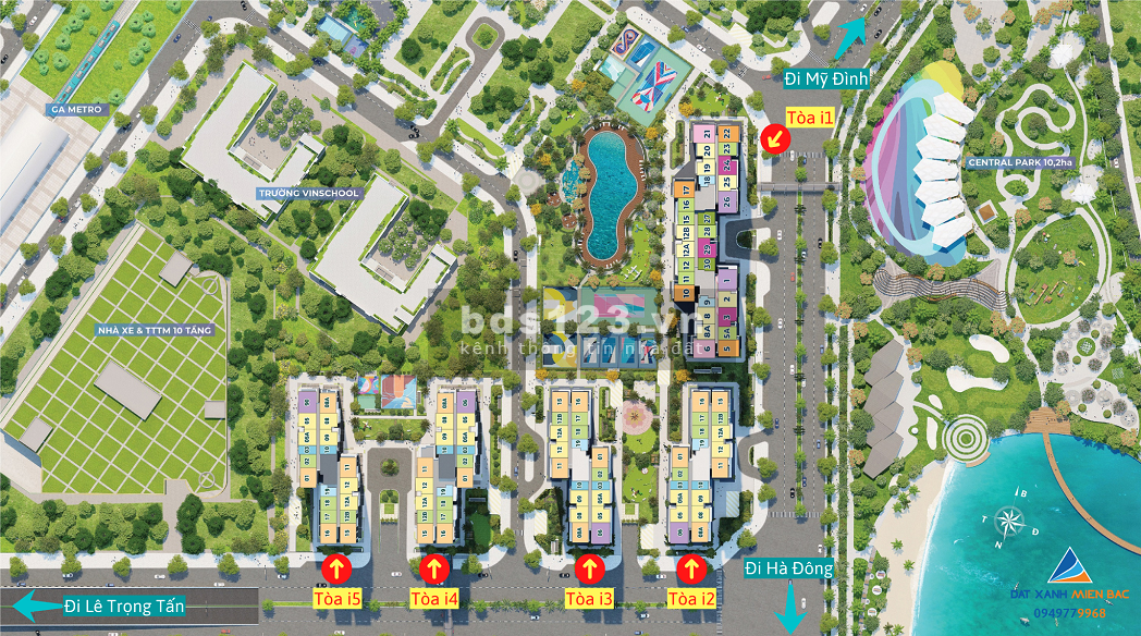Chuyển nhượng cắt lỗ 1PN+1 tầng cao tòa I5, Imperia Smart City, gần ngay biển hồ bãi cát trắng