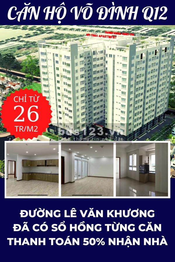 Chính chủ bán chung cư võ đình quận 12 lh 0358022077