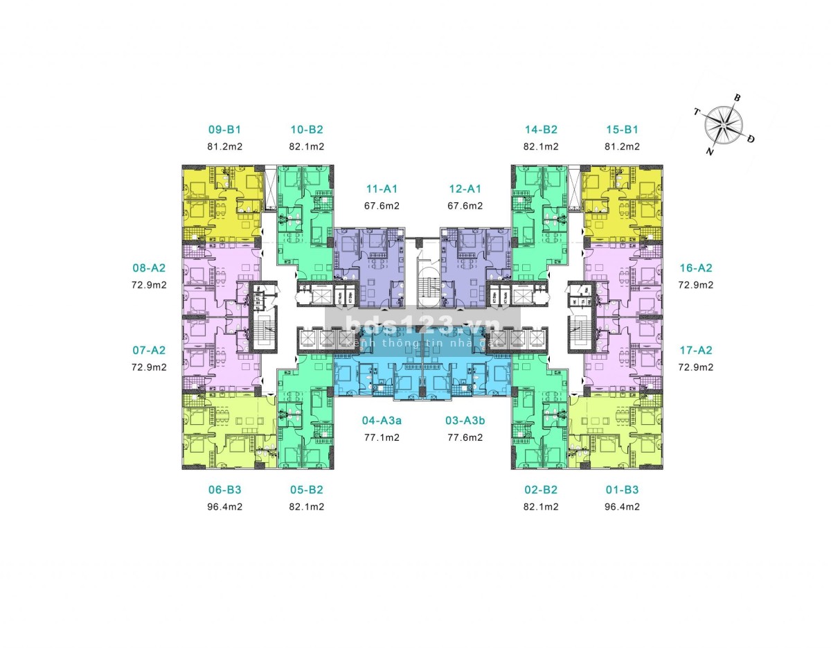 Căn 02N (77m2) chỉ với 1ty7 - HTLS 0% 12 tháng - Chỉ với 600tr nhận nhà trước tết