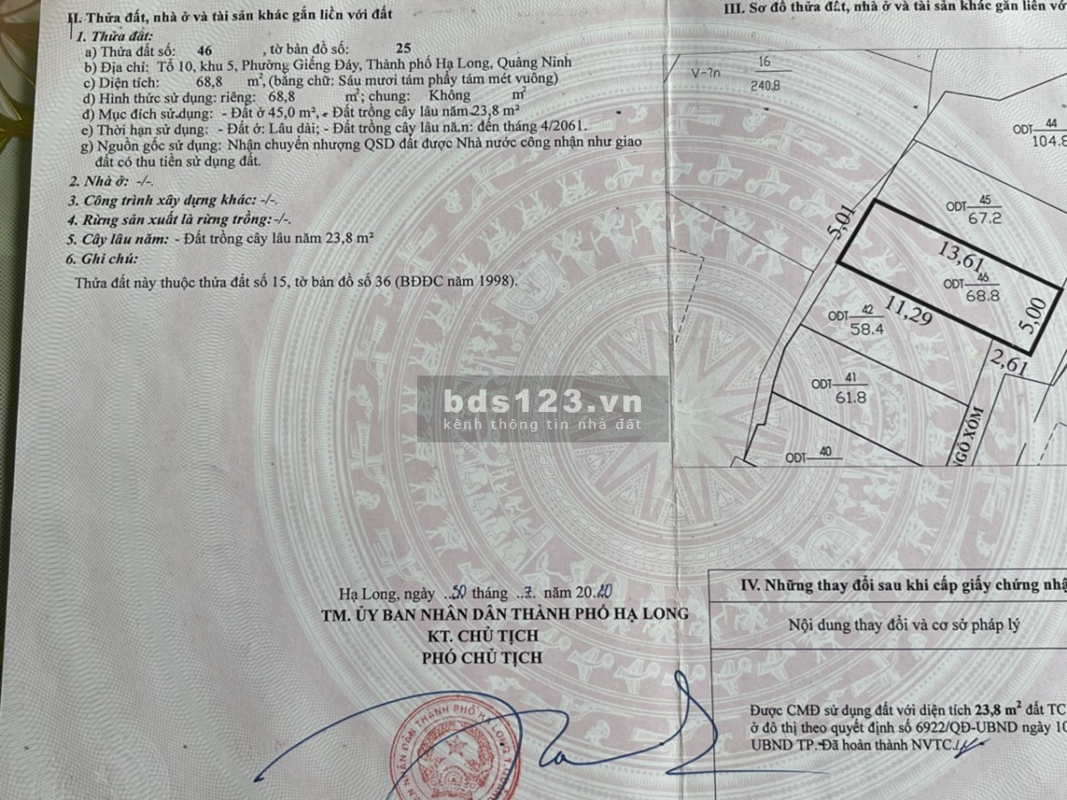 Bán lô đất chính chủ tôt 10 khu 5 phường Giếng Đáy, Hạ Long, liên hệ 0986517515