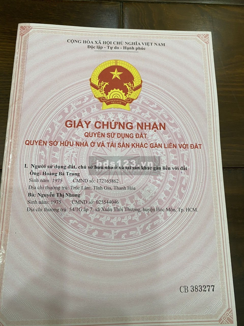 Bán nhà hẻm xe hơi 1 trệt 1 lầu đường Thiên Quang Xã Trung Chánh Hóc Môn