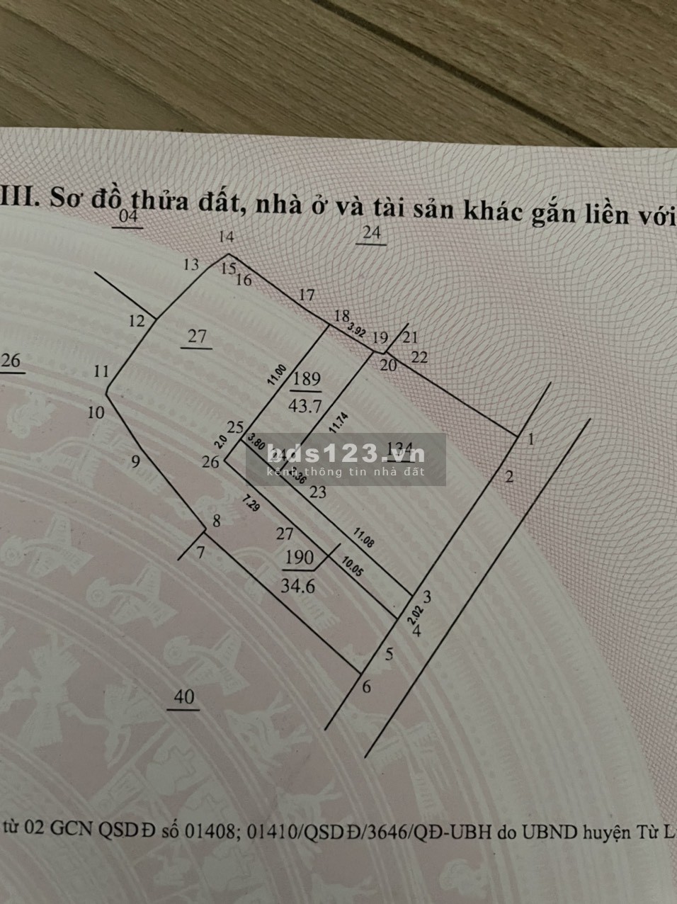 Bán nhà chính chủ dân xây Phúc Lý, Bắc Từ Liêm, DT 43,7m²