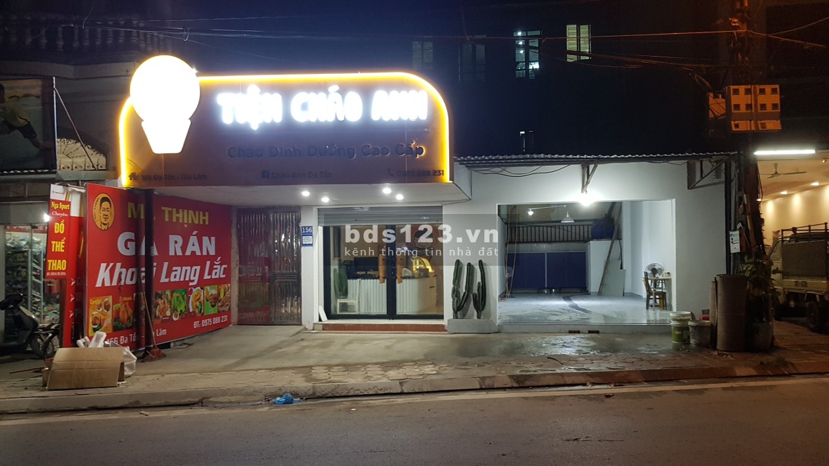 Nhà mặt đường Đa Tốn dt 70m2 cho thuê kd lâu dài
