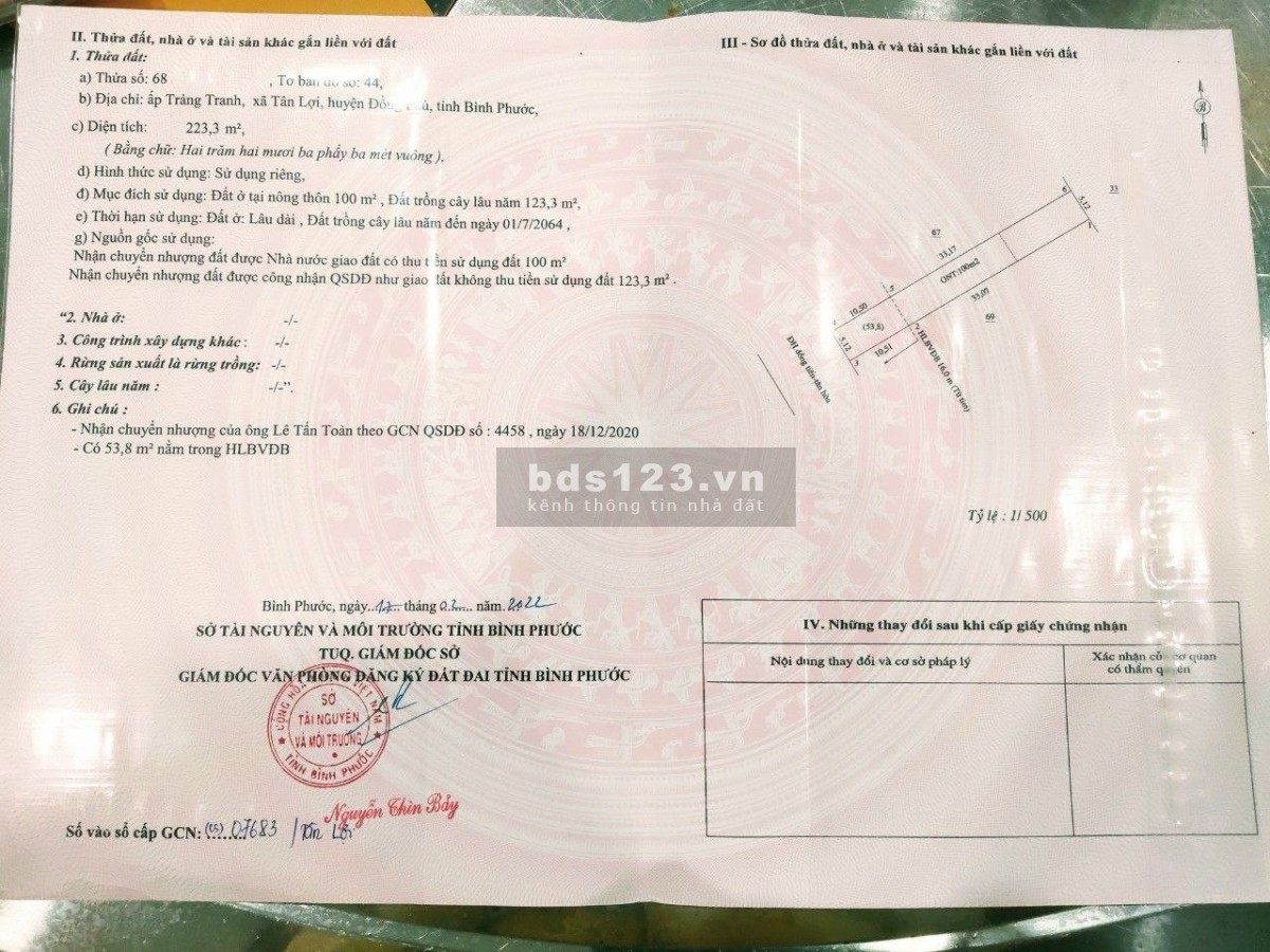 Bán Lỗ Gấp Nền Đất Ngay Tuyến số 4 KCN BeCaMex Giá 500 Triệu