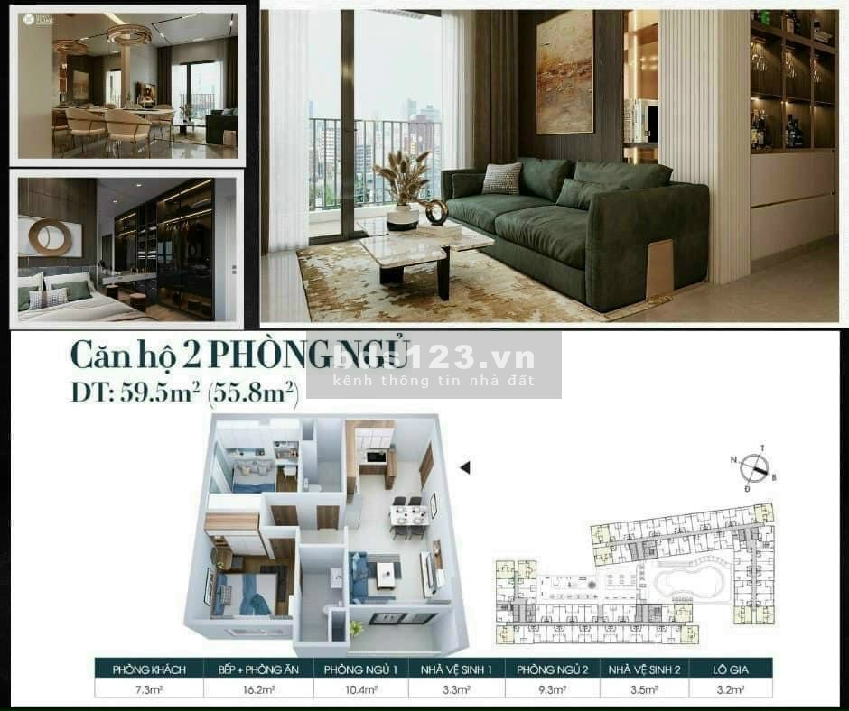 Bán chung cư ngay trung tâm thành phố Thuận An Bình Dương, trả trước 166 triệu