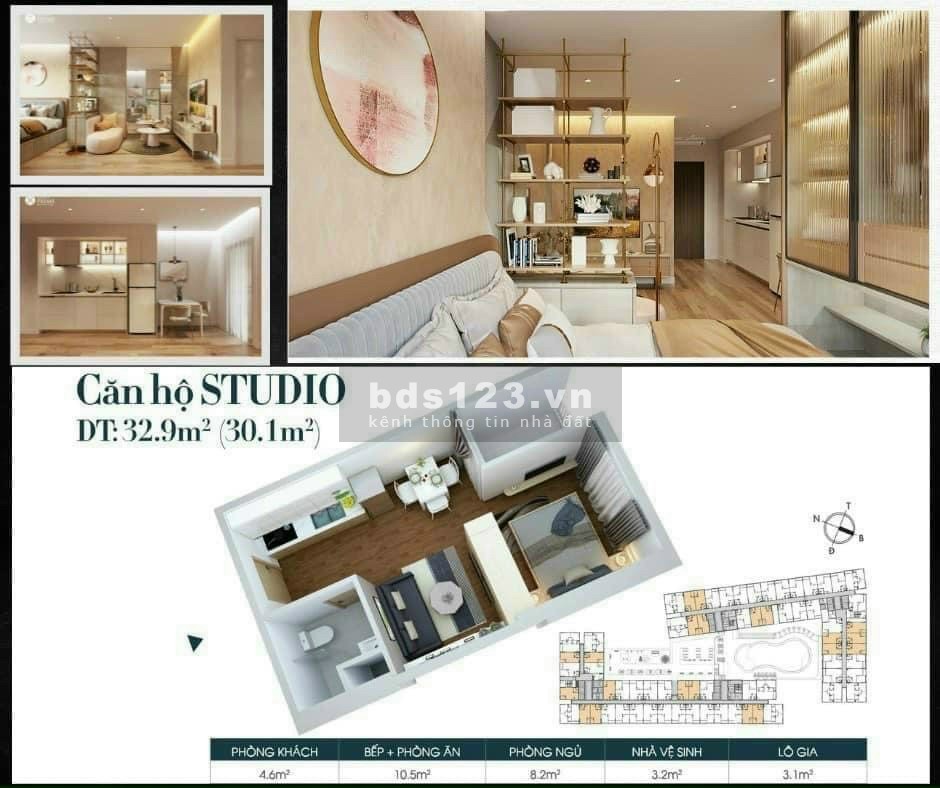Bán chung cư ngay trung tâm thành phố Thuận An Bình Dương, trả trước 166 triệu