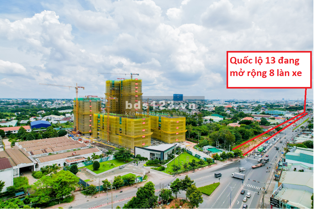 Dự án mặt tiền Quốc lộ 13 – có Ngân Hàng Hỗ Trợ lãi suất 0% Chiết khấu hơn 350 triệu