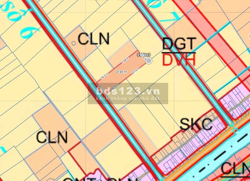 Bán đất Bình Chánh, đất mặt kênh 6, KV 52x180m 9130m2 HNK, CHỈ 2.8tr.m2
