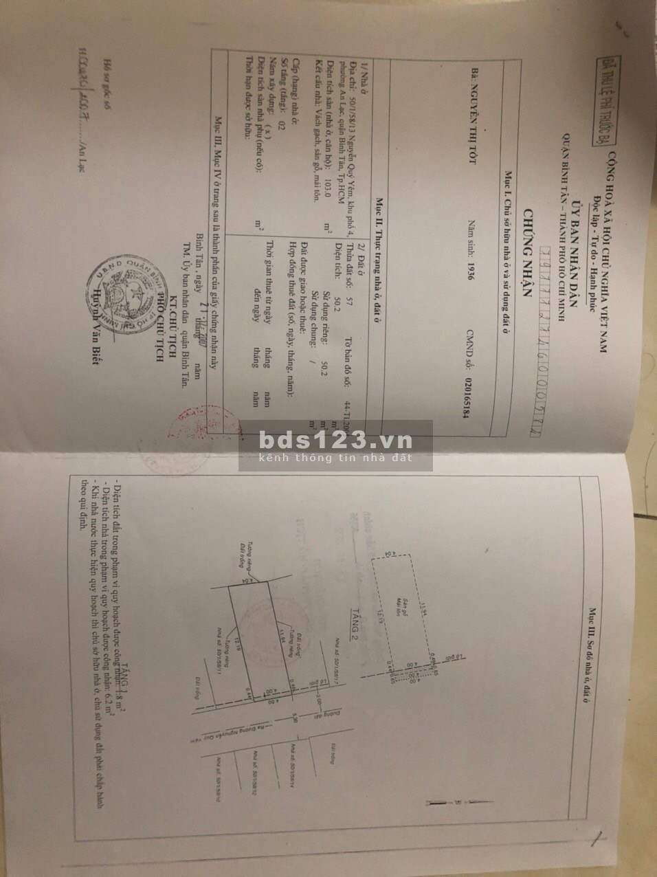 Bán nhà hẻm xe hơi Nguyễn Quý Yêm, phường An Lạc, quận Bình Tân, giá cực tốt