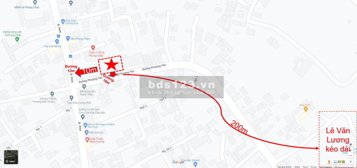 Chính chủ bán lô đất PHÁT LỘC mặt đường 10m, lân cận đường liên huyện 12m, gần trục LVLương kéo dài