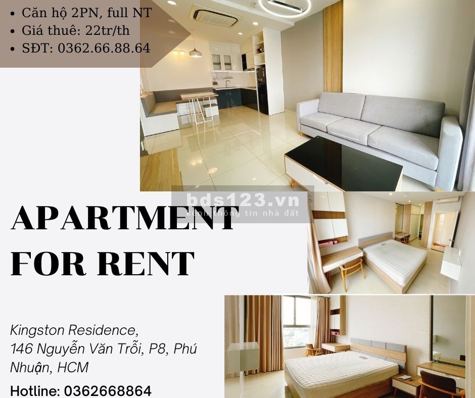 Chủ căn 2PN, Kingston Residence -Phú Nhuận cho thuê 22 triệu/tháng