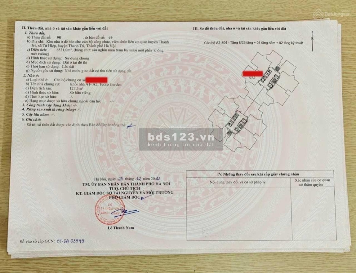 Bán căn hộ Tecco Garden Thanh Trì, pháp lý hoàn thiện tiện ích đủ