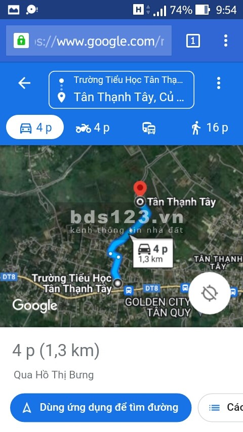 Bán gấp 1000m2 đất cây lâu năm, Hồ Thị Bưng, Tân Thạnh Tây, Củ Chi 1,05 tỷ thu về