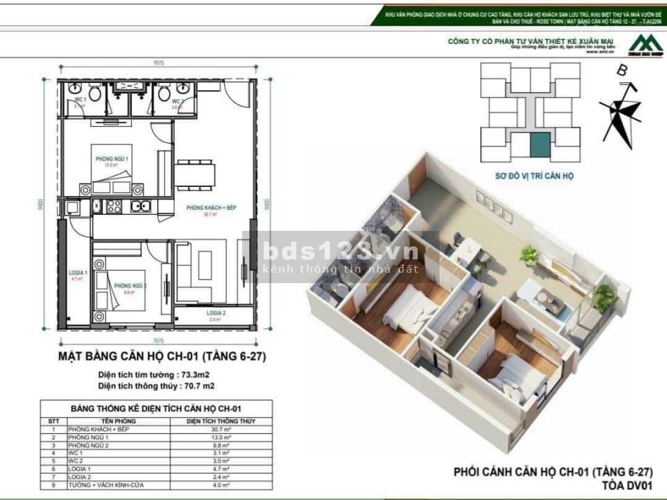Chủ đầu tư Xuân Mai Group mở bán đợt cuối năm 2022 tổng 50 căn hộ toà nhà DV01 giá chỉ từ 2,5 tỷ