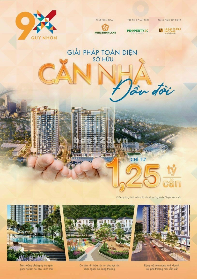 Căn hộ vàng tại tp Quy Nhơn chỉ với 1.25 tỷ của CĐT Hưng Thịnh