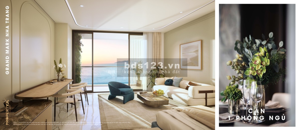 Căn hộ cao cấp Grand Mark Nha Trang chỉ từ 2 tỷ/căn, tt 30% đến khi nhận nhà, bàn giao full nội thất