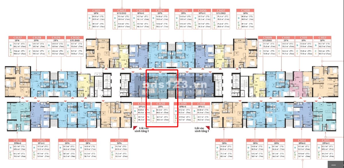 Bán gấp căn 2N2WC 66.6m SA3 hướng ĐN view cv Vinhomes SMart City giá 3 tỷ