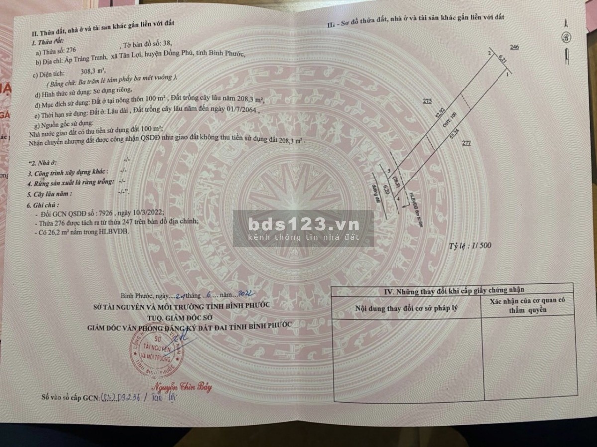 Đất vàng ngay khu công nghiệp BeCamex Đồng Phú 6300Ha