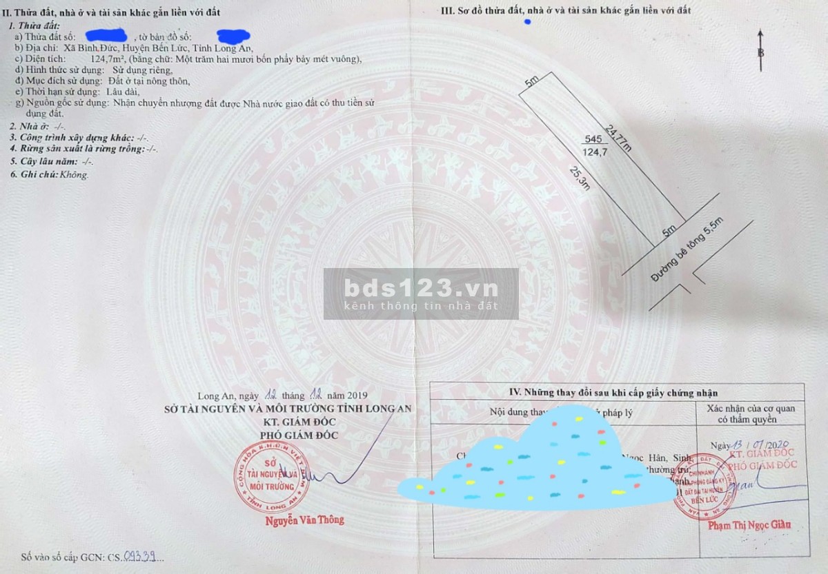 Chính chủ cần bán cặp nền thổ Bến Lức giá tốt lh 0902967594