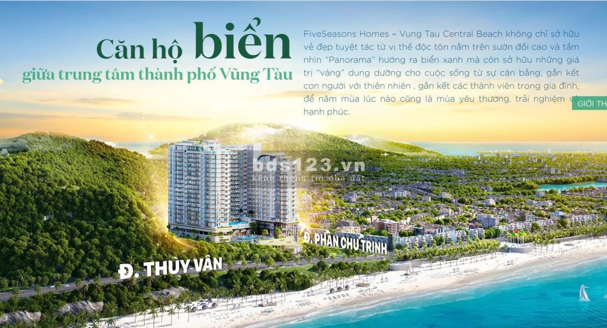 Bán căn hộ ngay bãi sau Vũng Tàu, bàn giao full nội thất. Giá chỉ từ 1,8 tỷ. Liên hệ: 0933979956