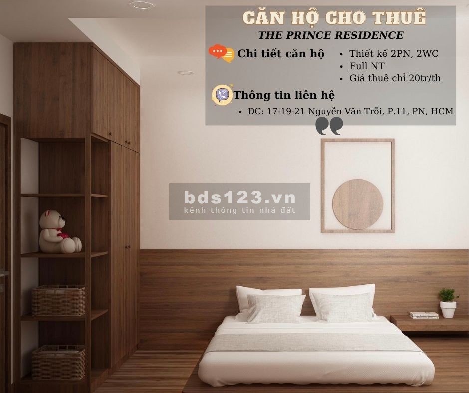 The Prince - Phú nhuận có căn hộ 2PN cần cho thuê, 20tr/th