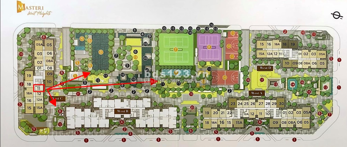 Bán căn studio 34m2 view nội khu tòa C Masteri West Height giá 1.49 tỷ