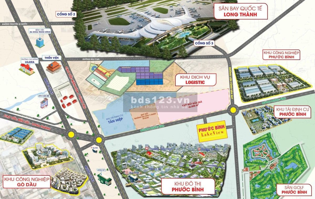 Khu dân cư Phước Bình, Trung tâm Thành phố Sân bay