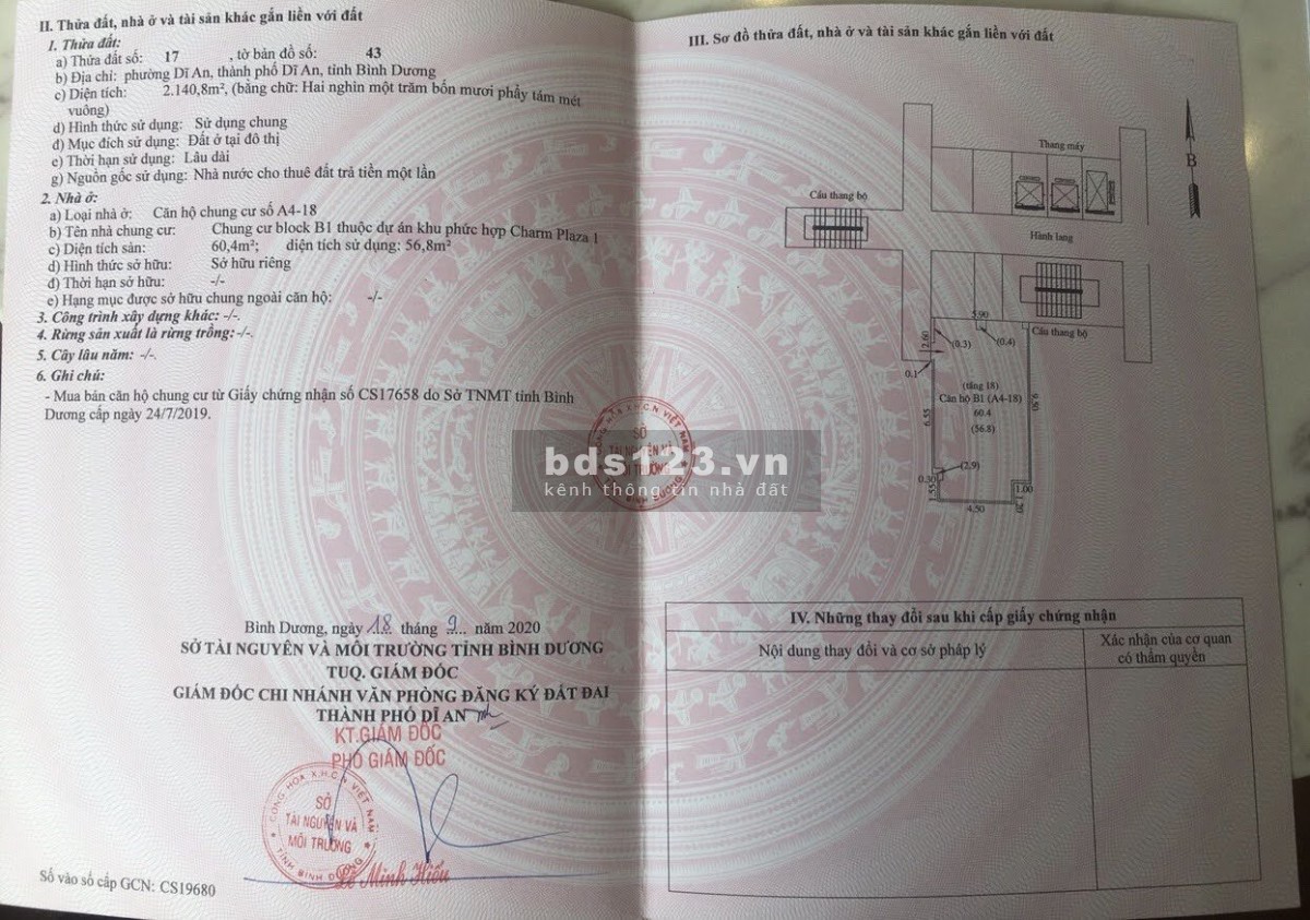 Cần bán căn hộ Vincom Dĩ An diện tích 70m2, 2 phòng ngủ, giá 1.2 tỷ