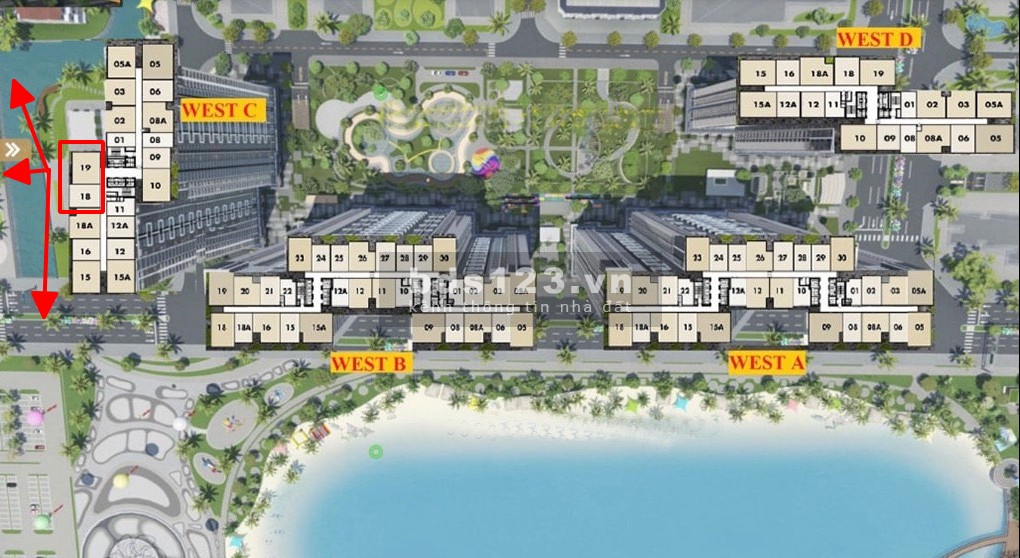 Bán căn hộ 3pn 121m2 đập thông Masteri West Height giá 5.82 Tỷ