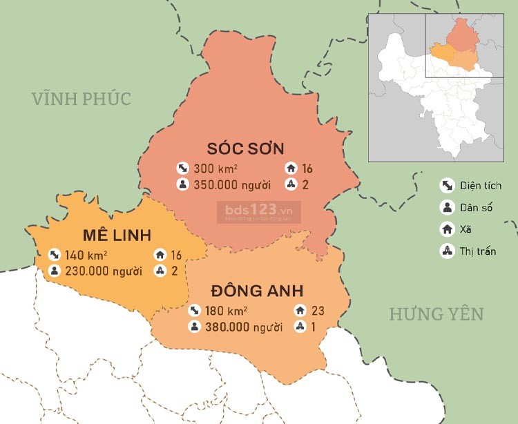 Mua bán nhà riêng Sóc Sơn phát triển nhờ vị trí đắc địa